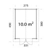 Zahradní domek LOTTA 10,0 m²