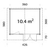 Zahradní domek EMMA 10,4 m²
