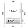 Zahradní domek EMMA 10,4 + 4,2 m²