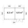 Zahradní domek ELLA 6,9 + 8,2 m²