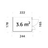 Přístavek na nářadí MIA 3,6 m²