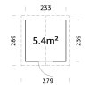 Domek na nářadí LUCAS 5,4 m²