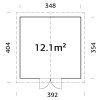 Domek na nářadí LUCAS 12,1 m²