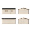 9 Palmako garage Roger 23.9 m2 wooden gate NATURAL viewsx4