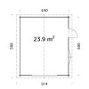 6 Palmako garage Roger 23.9 m2 kit measures