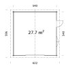 6 Palmako garage Roger 27.7 m2 kit measures