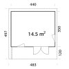 Zahradní chatka GRACE 14,5 m²