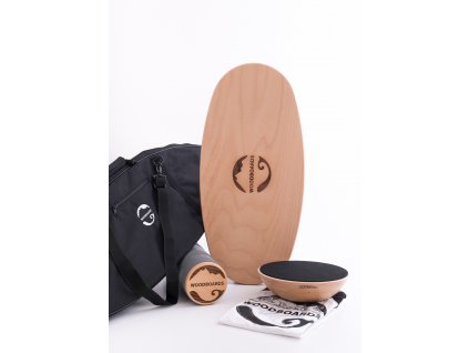Original mega set s dárkem - Woodboards Original komplet + Rehabo 360 + přepravní taška + triko zdarma  Woodboards, Balance board, Indo board