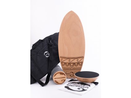 Surf mega set s dárkem - Woodboards Surf  komplet + Rehabo 360 + přepravní taška + triko zdarma