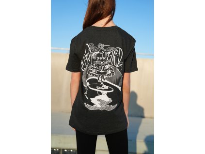 Triko Spirit Cat unisex dark grey