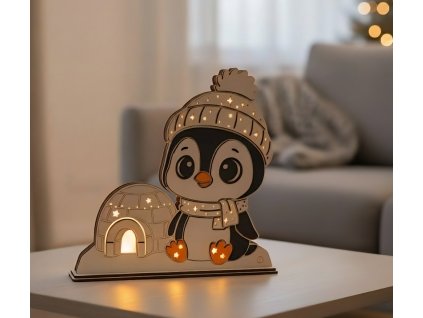 LED lampička "Tučňák"