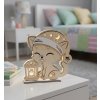 Dětská dřevěná noční LED lampička „Kočička“