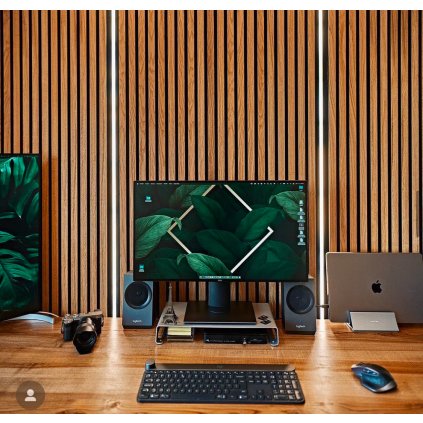 Designový panel Dub Olej MDF black