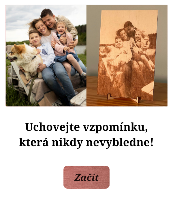 Vygravírovaná fotografie do dřeva – trvalá památka, která nikdy nevybledne.