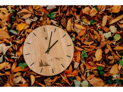 Limitováná edice - nástěnné hodiny Šumava z masivu DUB o32 cm