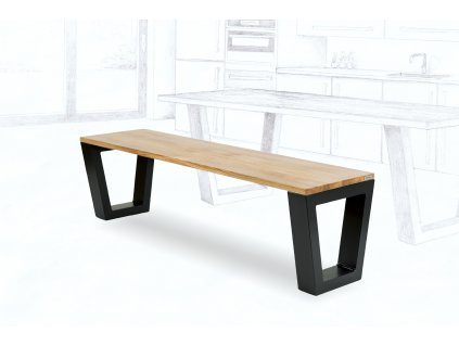 Jedálenská lavica Austin z masívu DUB