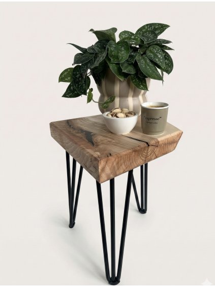 Design Side Table from Solid Ash LINEA