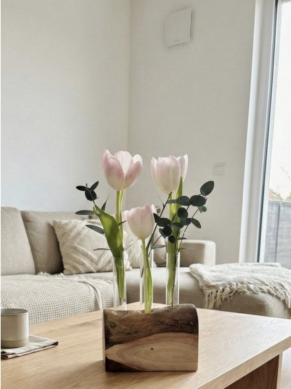 BotaneryLab™ LIGNUM: Design Walnut Arrangement Stand