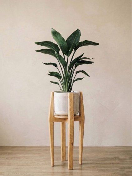 WoodenBotanery VERTIGO MAX 360° – Otočný drevený stojan na kvety (68 cm) Farba: Dub svetlý, Veľkosť: do 25 cm