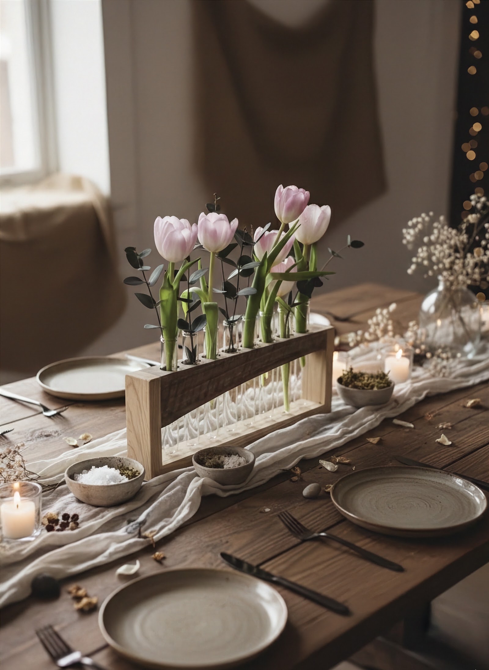 WoodenBotanery Solitaire Festum Florum Walnut Ash