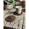 MONSTERA LEAF Coaster Set: Wooden