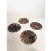 Set podložiek MONSTERA LEAF: Drevené (4 ks)