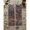 TROPIC MIX Coaster Set: Wooden (6 pcs)