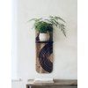 Wooden Wall Plant Stand LUNA: Acacia (Semicircle Pattern)