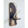 Wooden Wall Plant Stand LUNA: Acacia (Semicircle Pattern)