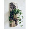 Wooden Wall Plant Stand LUNA: Acacia (Semicircle Pattern)