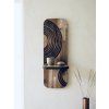 Wooden Wall Plant Stand LUNA: Acacia (Semicircle Pattern)