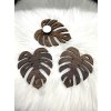 Wall Clips MONSTERA MAXI: Walnut Wood