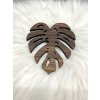 Wall Clips MONSTERA MAXI: Walnut Wood