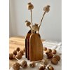 Vase NORDIC MINI: Combination of Oak & Walnut