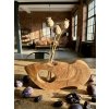 Artistic Vase PEBBLE: Solid Plum Wood (Organic Shape)