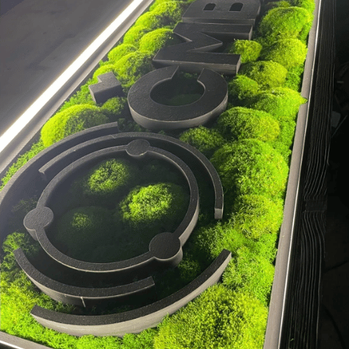 Mechové 3D logo na míru s podsvícením