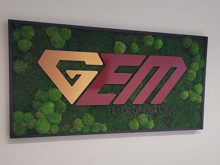 Výroba 3D logo pro GEM Logistics