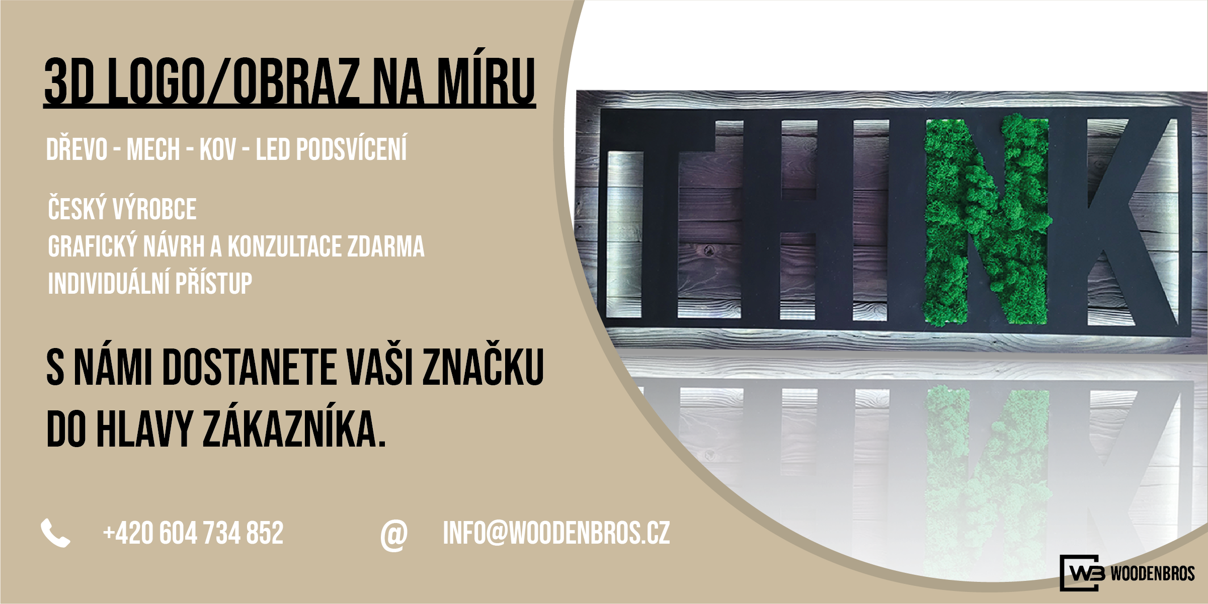Výroba 3D loga/obrazu na zakázku