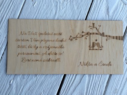 Wooden Greeting Card