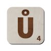 Dřevěné Scrabble písmeno "Ů"