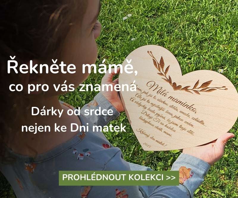 Dřevěné srdce ke dni matek