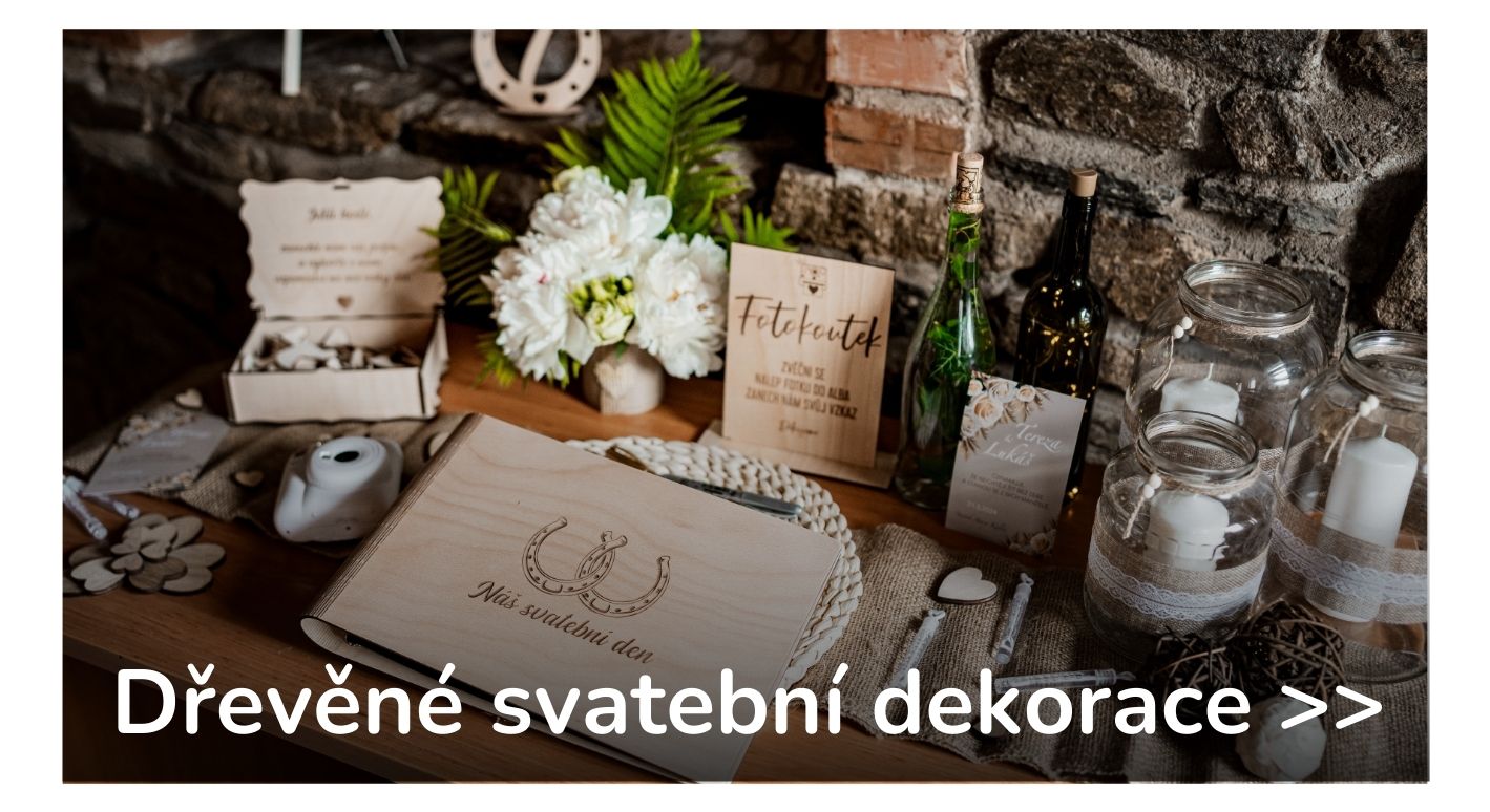 svatební dekorace Wooden Moment