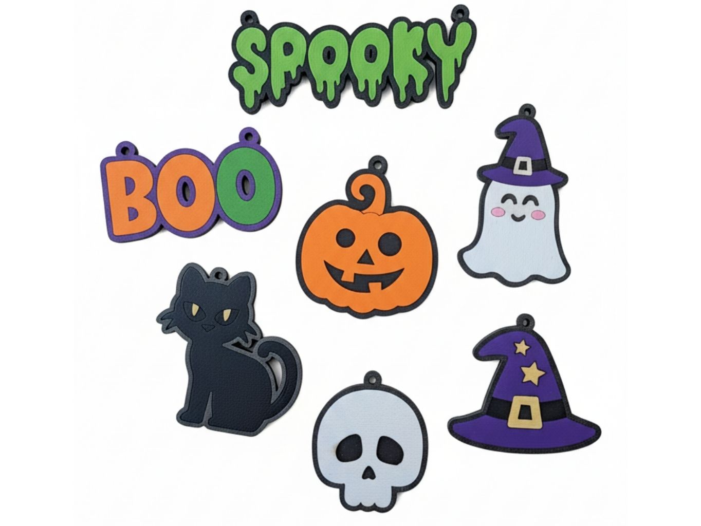 Dřevěné výřezy k vymalování - halloween