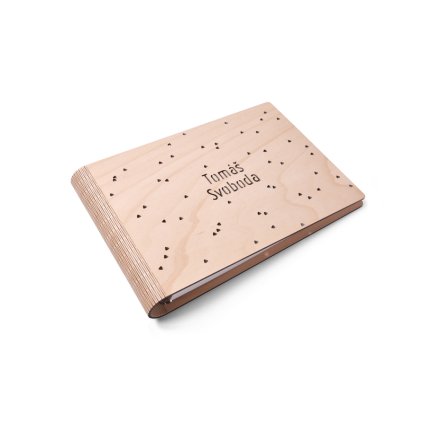 Dřevěné fotoalbum  - první vzpmínky narození dítěte