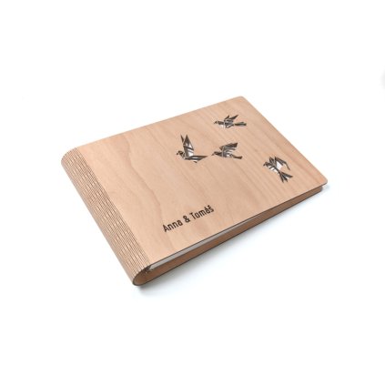 Wooden moment dřevěné album Ptáci