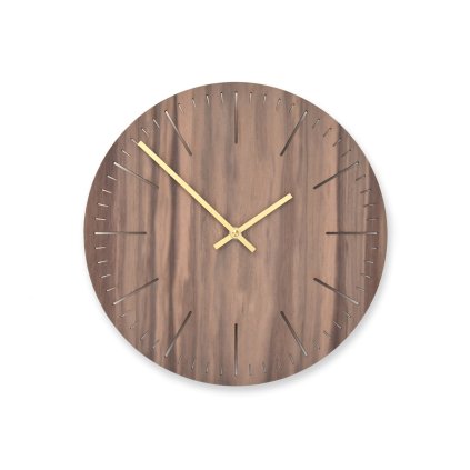 Dřevěné hodiny  Line Ořech 