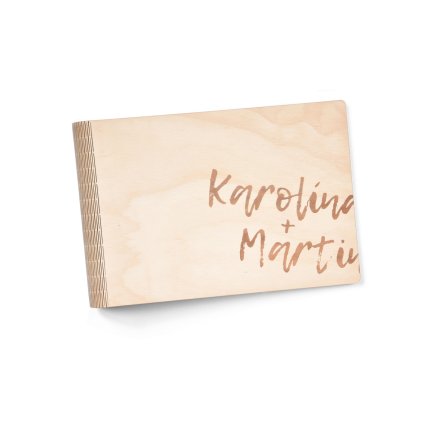  - dřevěné fotoalbum se jmény