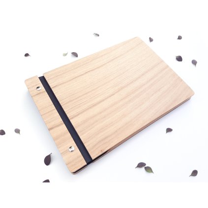  - dřevěné dubové fotoalbum - boční strana