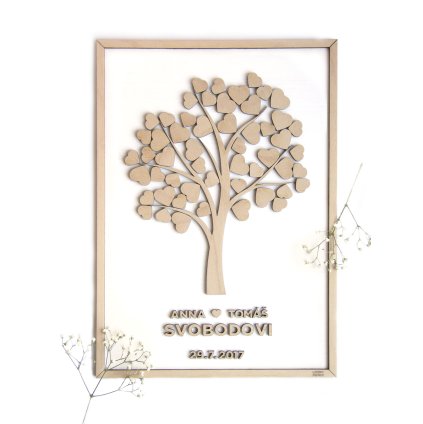  Dřevěný svatební strom