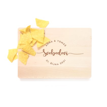 Dřevěné prkénko S textovym venečkem - 